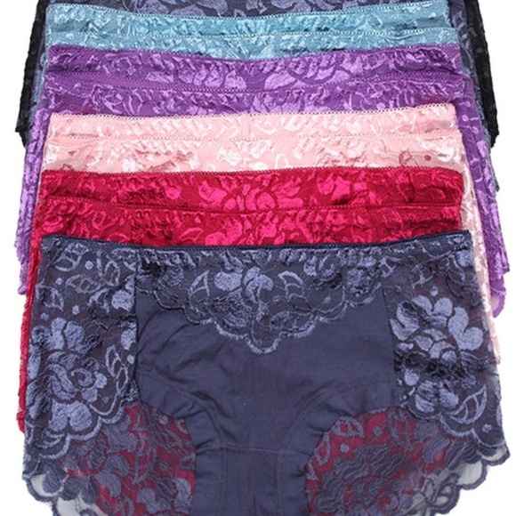 Lace Detail Panty in Red - Picture 5 of 5